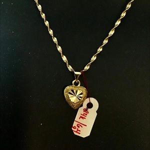24K Gold Plated Heart Necklace